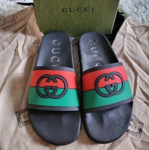 Gucci Slides black, red, green